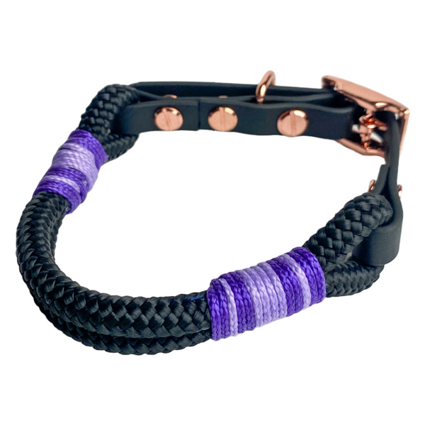 Rose'n'Black Tauhalsband für Hunde - verstellbar und handgemacht